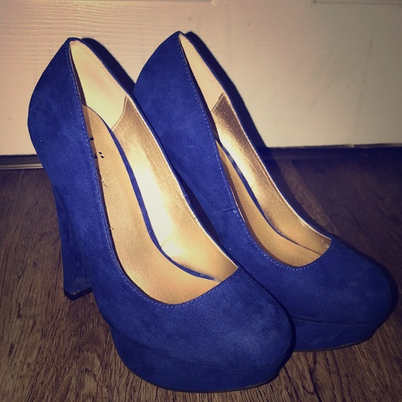 royal blue heels size 12
